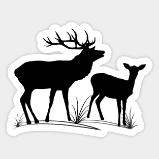 roe deer, stag, animals, hunting, hunter, wild Sticker